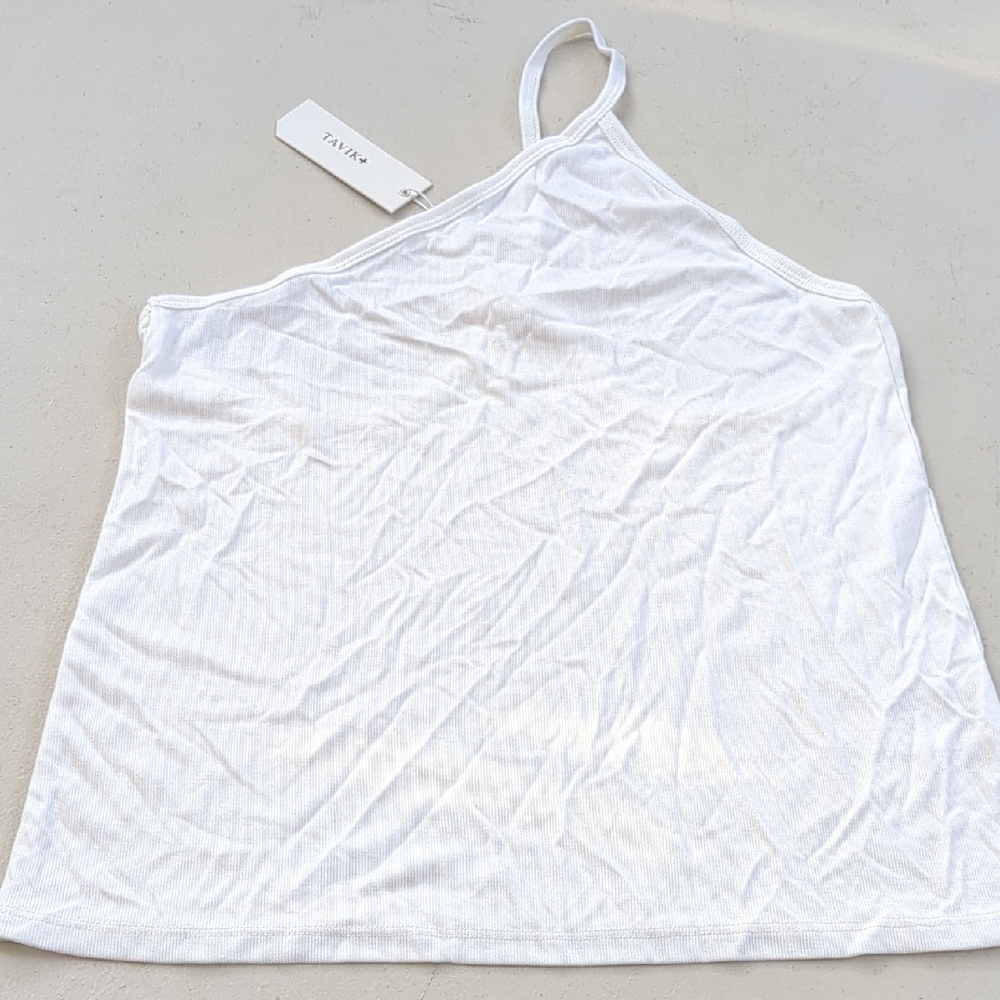 Tavik White Asymmetrical Tank Top